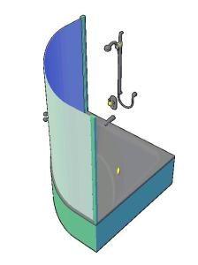 Shower Cubicle 3D 3DS Model for 3D Studio Max