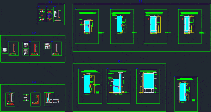 Shower Doors DWG Block for AutoCAD • Designs CAD
