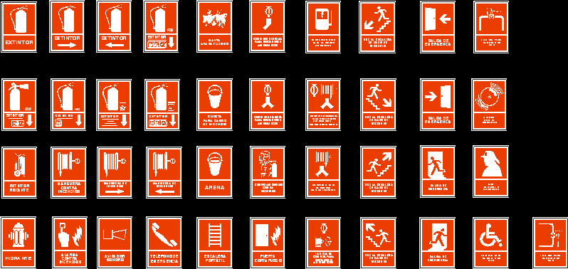 Cabinets And Fire Extinguishers Dwg Detail For Autocad 4348