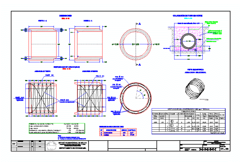 Simple Concrete Sewer Pipes DWG Block for AutoCAD