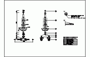 Simple Suspension 220kva DWG Block for AutoCAD