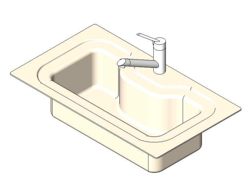 Sink 3D DWG Model for AutoCAD