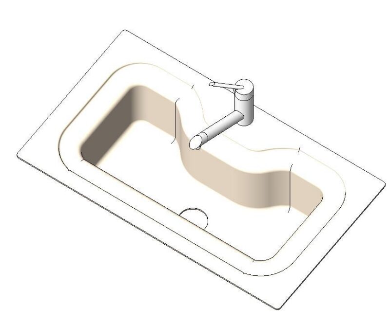 Sink 3D DWG Model for AutoCAD