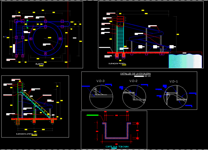 Slide Pool DWG Full Project for AutoCAD