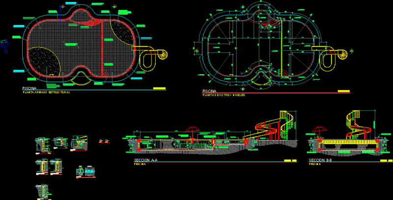 Slide Pool Plans DWG Plan for AutoCAD