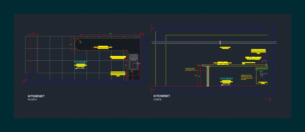 Small Kitchen DWG Detail for AutoCAD