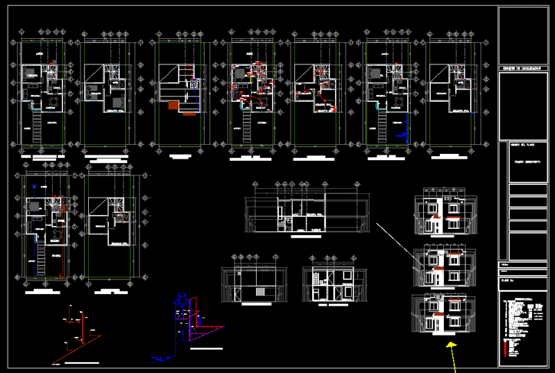 Social Housing Social DWG Section for AutoCAD