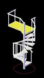 Spiral 3D DWG Model for AutoCAD