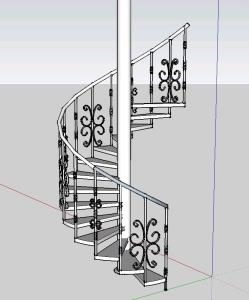 Spiral 3D SKP Model for SketchUp