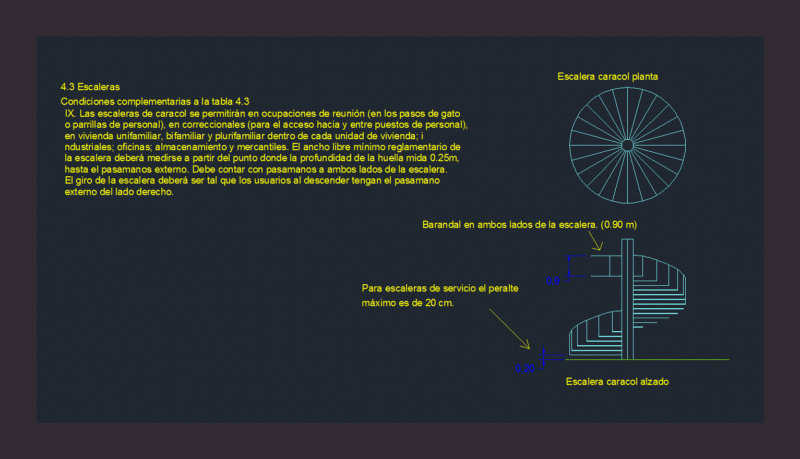 Spiral DWG Elevation for AutoCAD