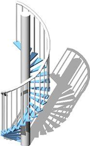 Spiral Stair 3D DWG Model for AutoCAD