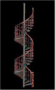 Spiral Stair DWG Block for AutoCAD
