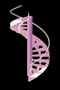 Spiral Staircase 3D DWG Model for AutoCAD