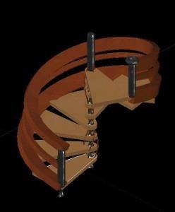 Spiral Staircase 3D DWG Model for AutoCAD