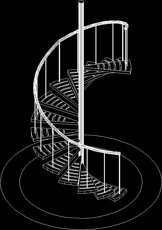 Spiral Staircase 3D  DWG Model for AutoCAD   Designs CAD
