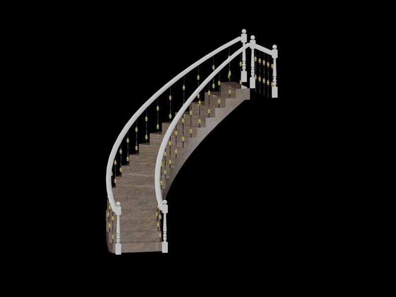 Spiral Stairs 3D DWG Model for AutoCAD
