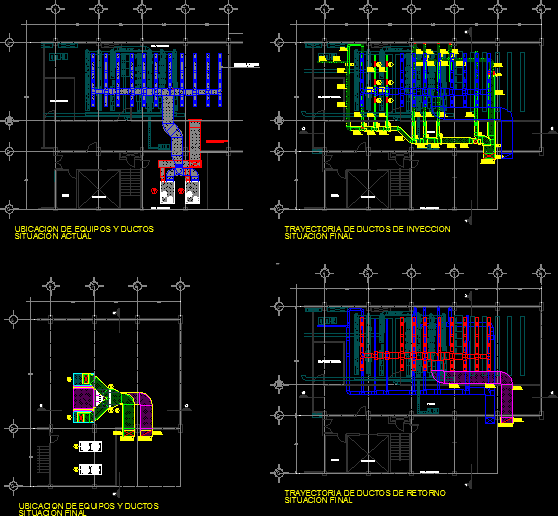 Split Type Air Conditioning System--Installation DWG Block for AutoCAD