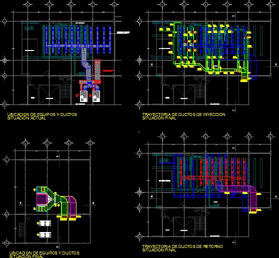 split type air conditioning system--installation dwg block