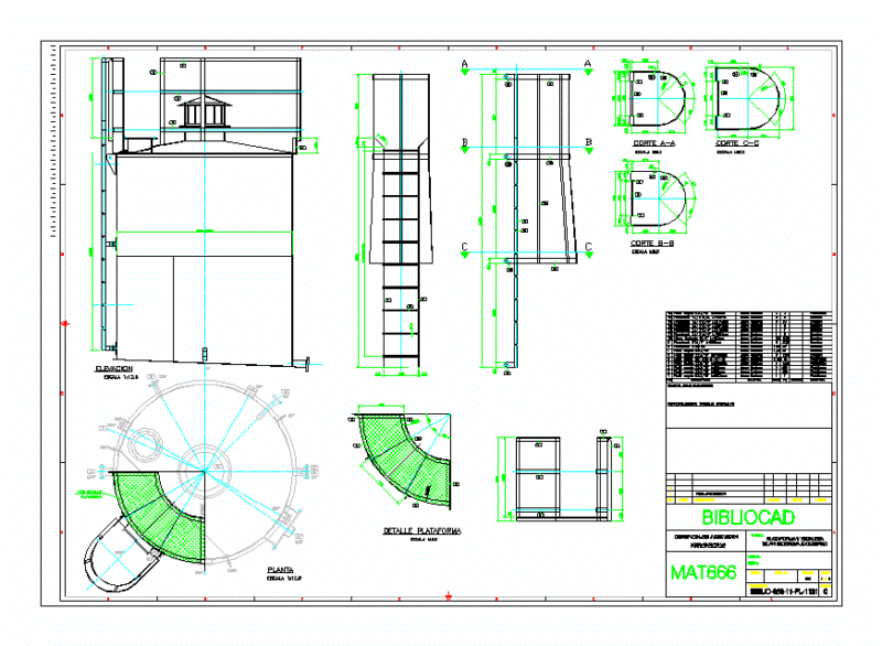 Stair And Platform DWG Detail for AutoCAD