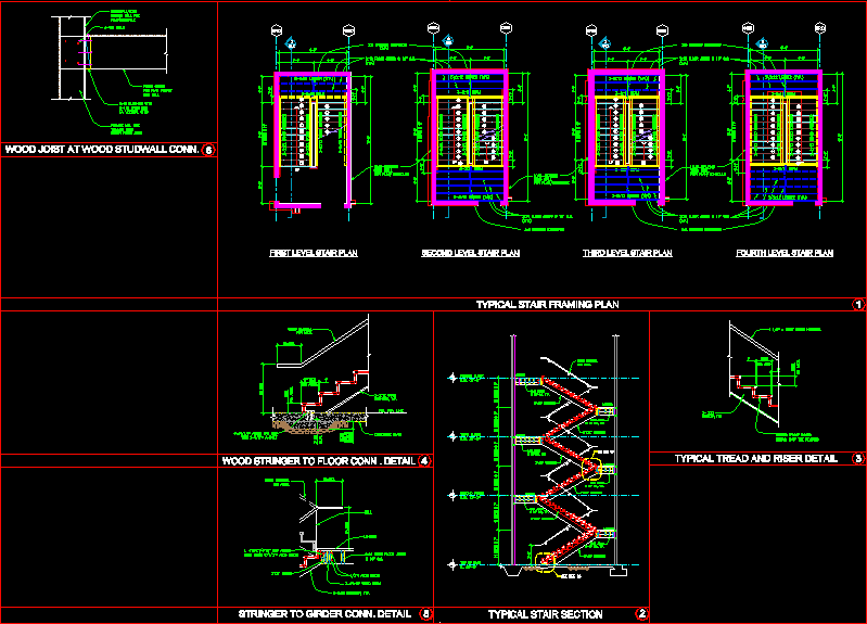 Stair Details DWG Detail for AutoCAD â€¢ Designs CAD