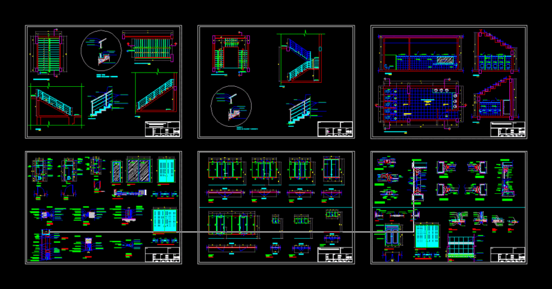 Stair Details DWG Section for AutoCAD