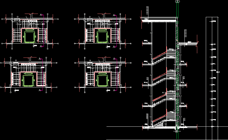 Stair DWG Plan for AutoCAD