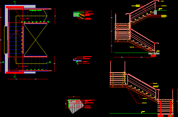 Stair In U DWG Block for AutoCAD • Designs CAD