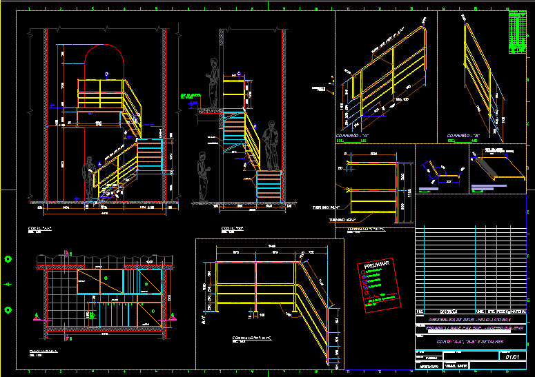 Staircase, Evangelical Church, Brazil DWG Block for AutoCAD • Designs CAD