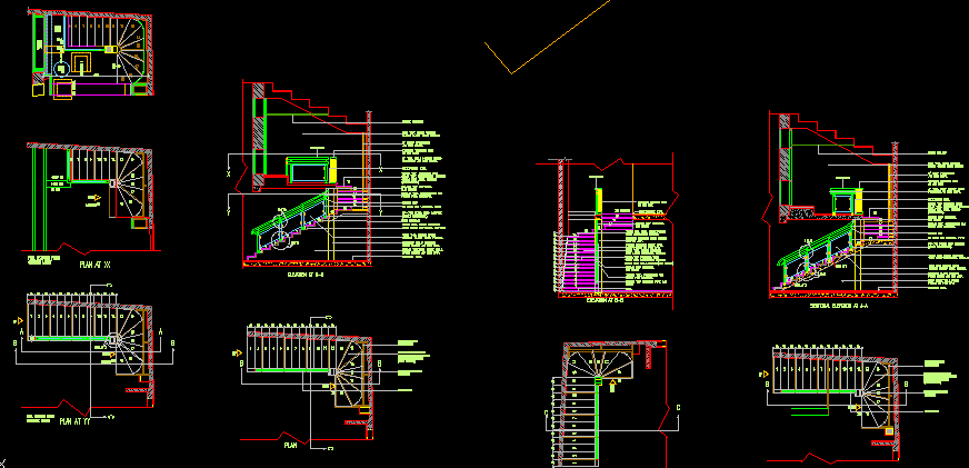 Staircase Detail Drawing DWG Detail for AutoCAD â€¢ Designs CAD