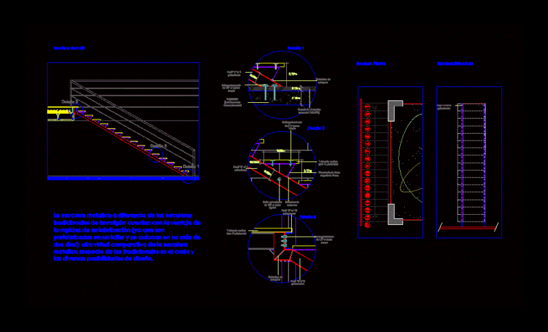 Staircase Detail Metal DWG Detail for AutoCAD