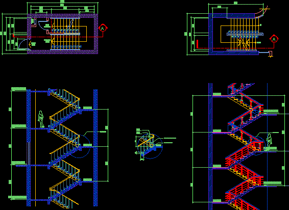 Staircase Details DWG Detail for AutoCAD • Designs CAD