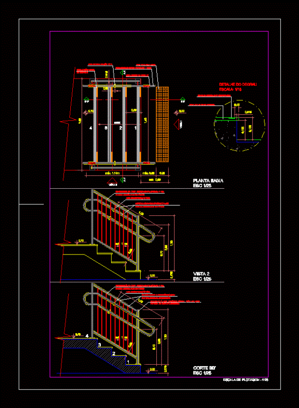 Staircase DWG Detail for AutoCAD