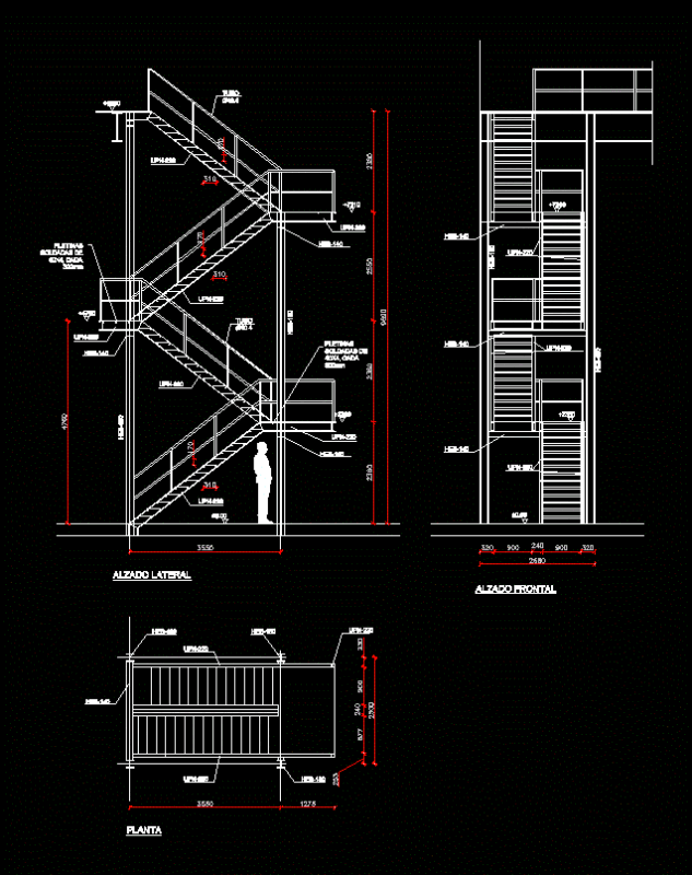 Stairs DWG Block for AutoCAD