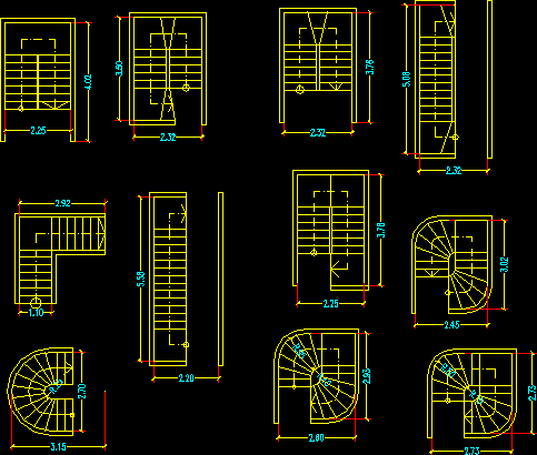 Разрез лестницы чертеж dwg