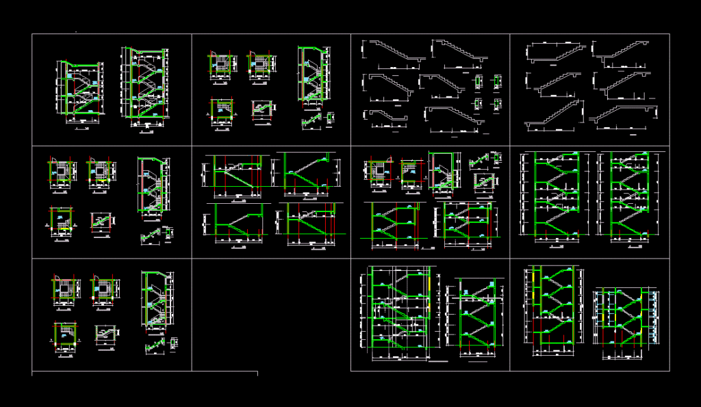 Stairs DWG Block for AutoCAD