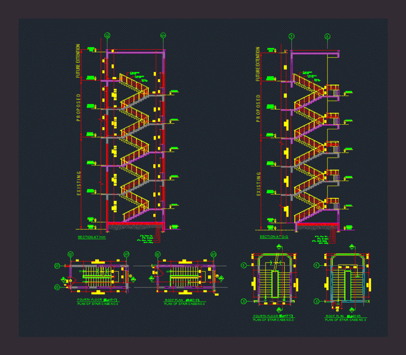 Stairs DWG Block for AutoCAD