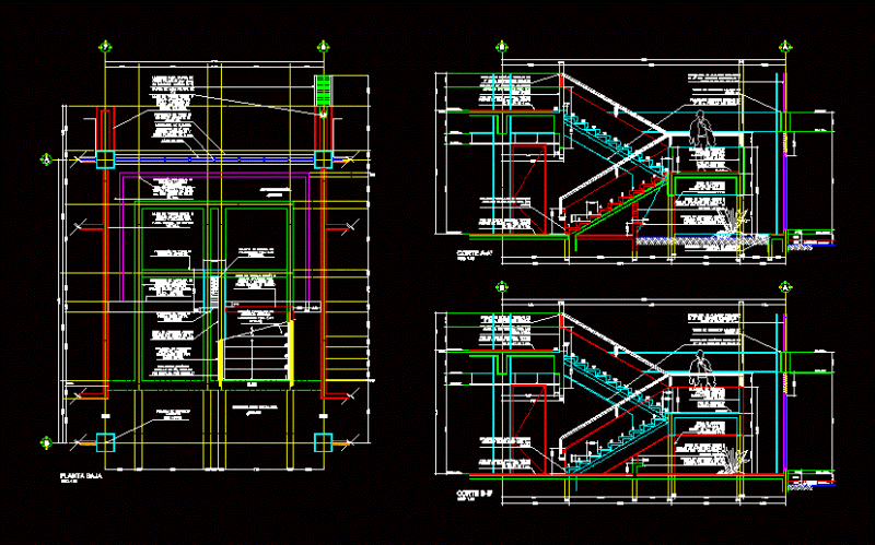 Stairs DWG Detail for AutoCAD