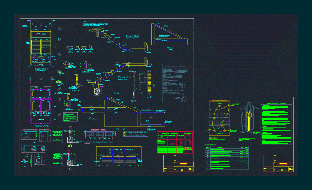 Stairs DWG Section for AutoCAD