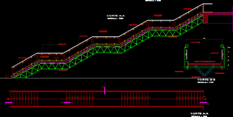 Stairs In Detail DWG Detail for AutoCAD