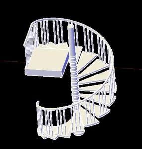 Stairs Snail 3D DWG Model for AutoCAD