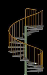 Stairs Snail 3D DWG Model for AutoCAD