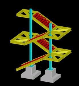 Stairs Steel 3D DWG Model for AutoCAD