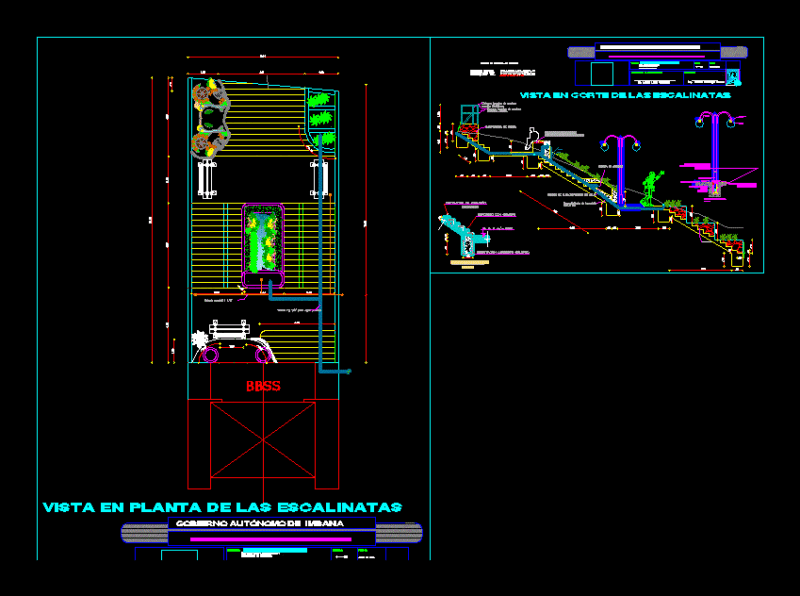 Stairway DWG Block for AutoCAD