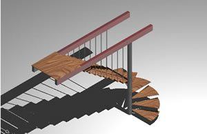 Stairway With Tensiles 3D DWG Model for AutoCAD