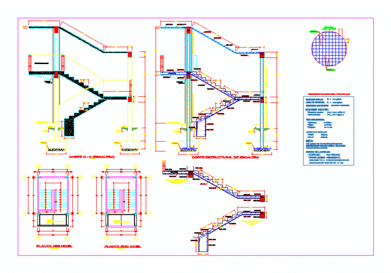 Stairwells DWG Block for AutoCAD