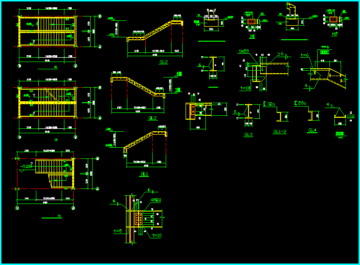 Steel Stair DWG Block for AutoCAD • Designs CAD