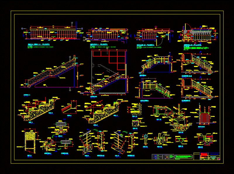 Steps – Ladder DWG Section for AutoCAD