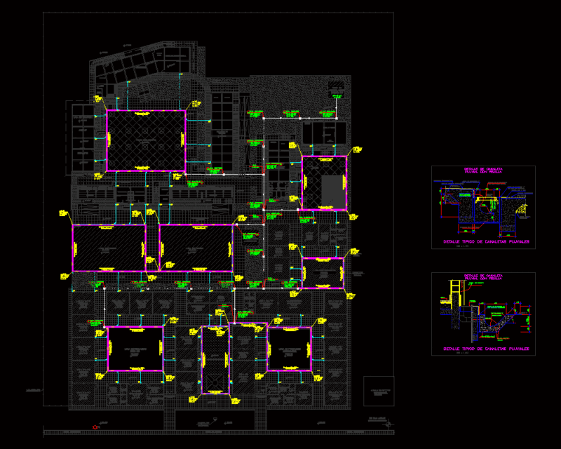Storm Drain System DWG Plan for AutoCAD
