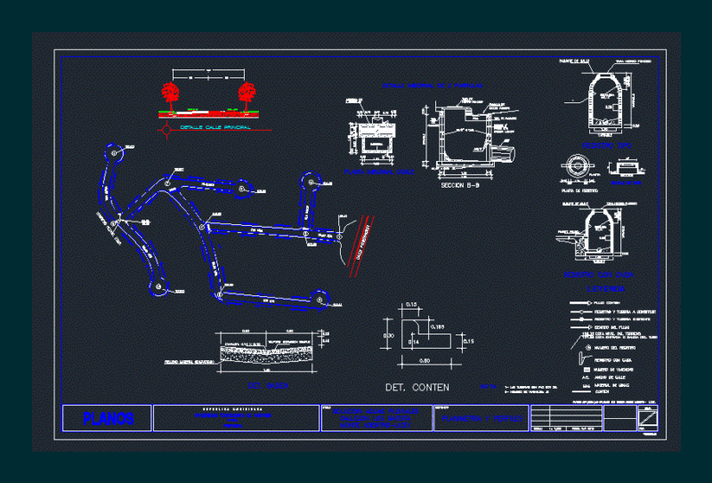 Storm Drainage Callejon DWG Detail for AutoCAD
