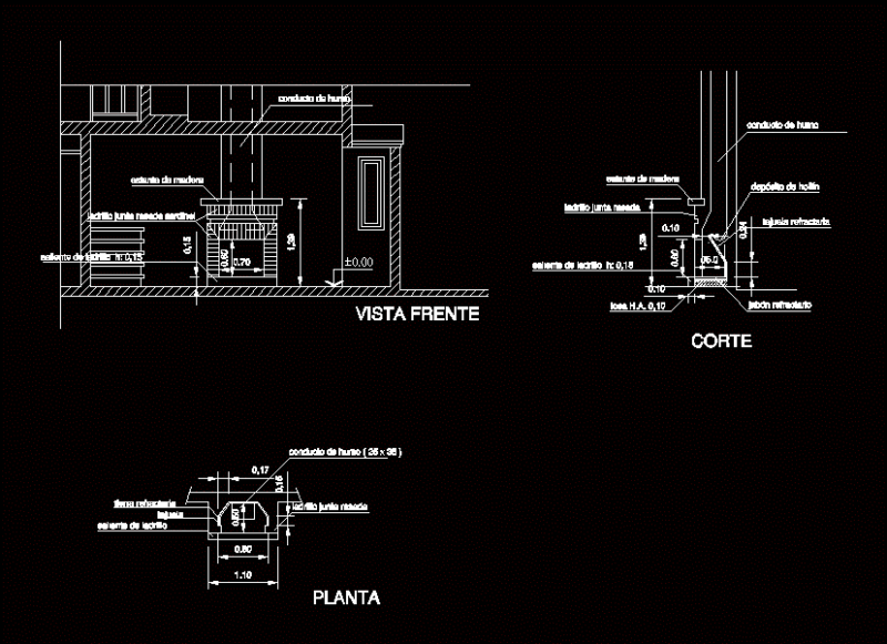 Stove 2D DWG Detail for AutoCAD